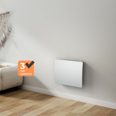 Radiateur électrique à inertie sèche fonte + film chauffant 1000W Thermostat Programmable Blanc Cosyup Mova Garantie 3 ans