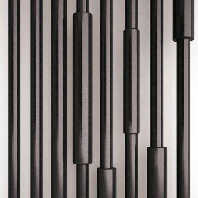 Radiateur électrique noir de 1300mm de haut et 390mm de large - 600 Watt - CAN1300/390E8N