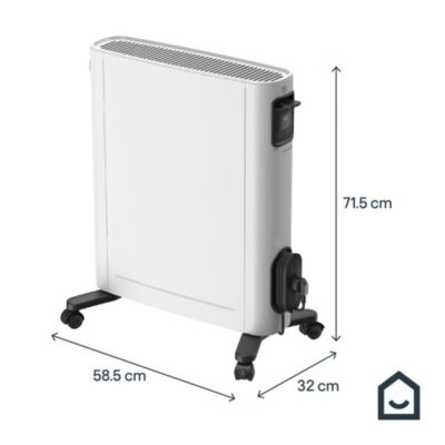 Radiateur mobile à inertie sèche GoodHome 2500W