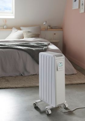 Radiateur mobile à inertie sèche GoodHome Mullae blanc 1500W