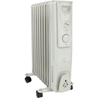 Radiateur mobile bain d'huile 2000W - Blanc - Voltman