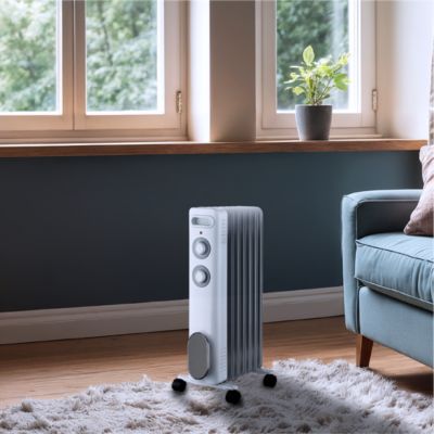Radiateur mobile bain d'huile THOMSON CALISTA 2000W blanc