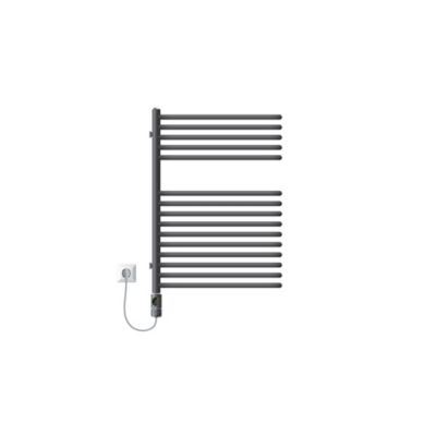 Radiateur mural porte-serviette anthracite 500x800 mm avec thermoplongeur 600 W