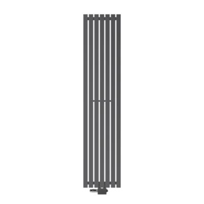 Radiateur Panneau Design Stella Non Électrique, 370x1800 mm, Anthracite, Connexion Centrale au Bas, avec Thermostat