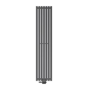Radiateur Panneau Design Stella Non Électrique, 370x1800 mm, Anthracite, Connexion Centrale au Bas, avec Thermostat