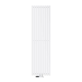 Radiateur panneau Stella raccord central vertical 480 x 1800 mm blanc incl. garniture de raccordement avec thermostat