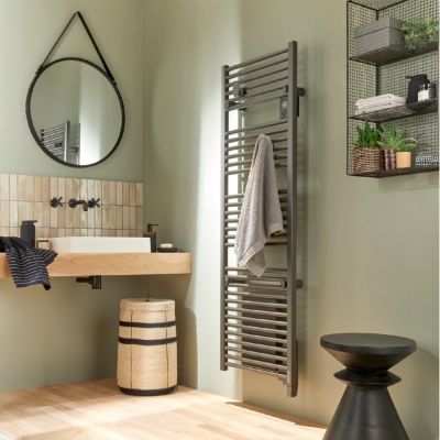 Radiateur sèche-serviettes électrique Doris néo connecté avec soufflerie - 1750W - Blanc carat-ATL-851234