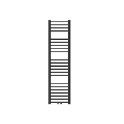 Radiateur Sèche-Serviettes Sahara - 300 x 1400 mm - Anthracite - Droit avec Raccordement Central