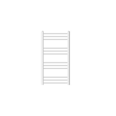 Radiateur Sèche-Serviettes Sahara pour Salle de Bain -  500 x 800 mm - Blanc - Droit avec Raccordement Latéral