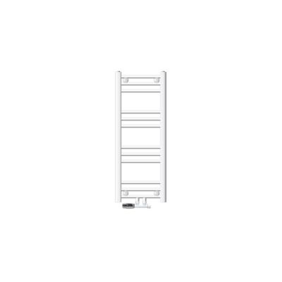 Radiateur Sahara 300 x 800 mm, Blanc avec Raccordement Central Droit, Thermostat