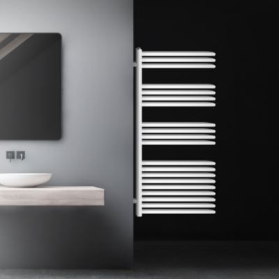 Radiateur Salle de Bain, 500x1200 mm, Blanc, en Acier Revêtu par Poudre