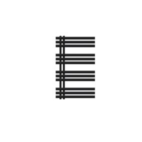 Radiateur Salle de Bain Design Iron EM 600x1000 mm, en Acier, Noir Mat, Sèche-Serviette à Panneaux