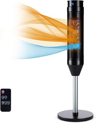 Radiateur Soufflant Ceramique de 1200W 2000W Oscillation 40 Thermostat Reglable 1049 C Minuteur 8H Chauffage Electrique 3 Modes
