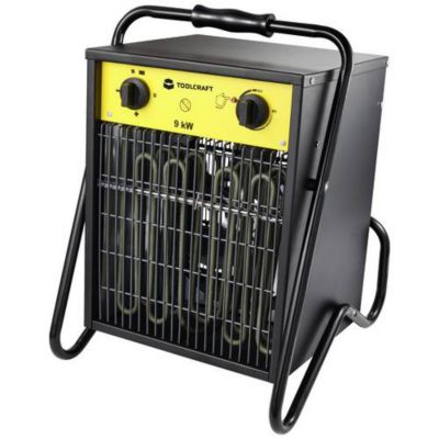 Radiateur soufflant chantier TOOLCRAFT TO-8578338 9000 W noir/jaune, thermostat intégré