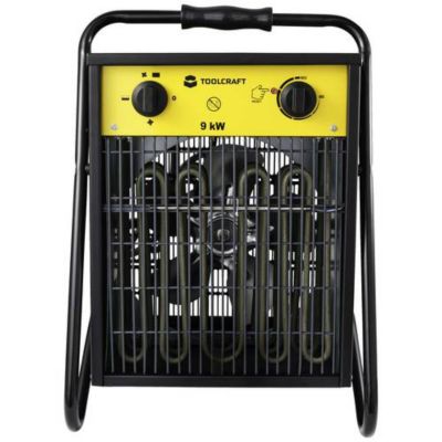 Radiateur soufflant chantier TOOLCRAFT TO-8578338 9000 W noir/jaune, thermostat intégré