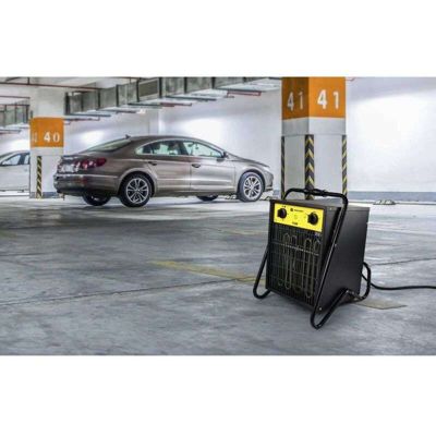 Radiateur soufflant chantier TOOLCRAFT TO-8578338 9000 W noir/jaune, thermostat intégré