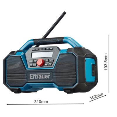 Radio sans fil Erbauer ERD18-Li 18V (sans batterie)