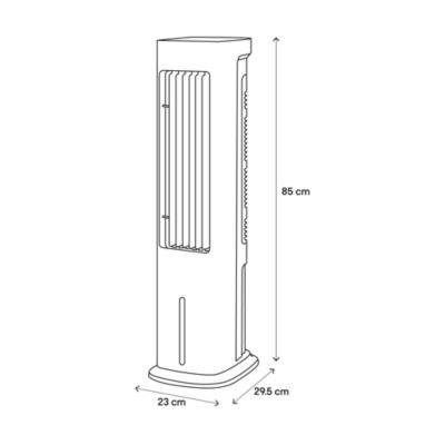 Rafraîchisseur d'air brumisateur oscillant + timer 85 cm 3 vitesses