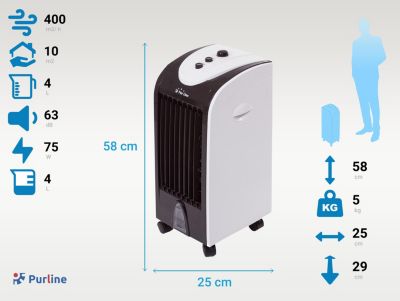 Rafraichisseur d'air par évaporation à débit élevé avec fonction COOL