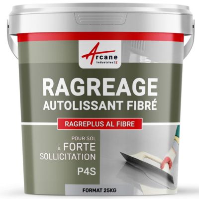 Ragréage Autolissant fibré PS4 - RAGREPLUS AL FIBRE Gris - 25 kg (jusqu'à 17m² pour 1 mm d'épaisseur) - ARCANE INDUSTRIES