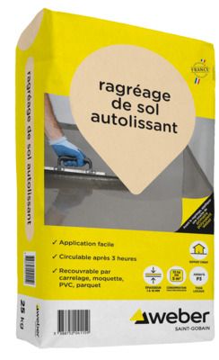 Ragréage de sol autolissant Weber 25kg