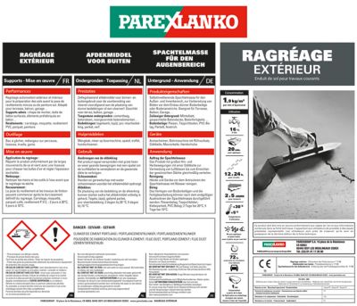 Ragréage extérieur 25 kg Parexlanko gris