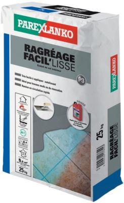 Ragréage Facil'Lisse Parexlanko gris 25 kg