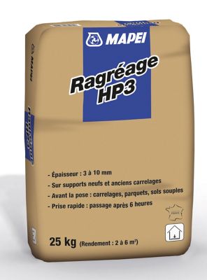 Ragréage autolissant nivelant VPI PRÉPALISS 3 FIBRÉ sur chauffants,  anhydrite et bois sans trame 25Kg 