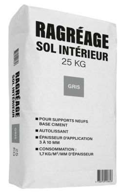 Ragréage sol intérieur pour supports neufs gris 25kg