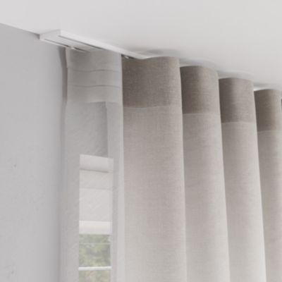 Rail à rideau double Thira blanc L.250cm GoodHome