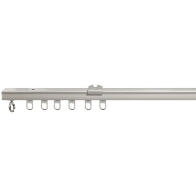 Rail à rideau fixe acier blanc L.1,5 m fixation mur ou plafond Mobois