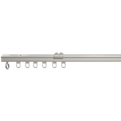 Rail à rideau fixe acier blanc L.1 m fixation mur ou plafond Mobois