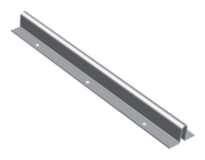 Rail acier zingué à clouer 2 mètres pour placard coulissant, finition noire - MONIN 35BP