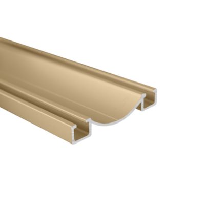 Rail bas alu pour placard coulissant - 1950mm - Taupe beige
