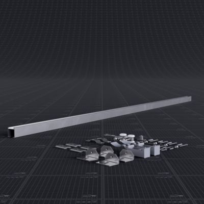 Rail Coulissant "U" - 83 cm, L. 181 x l. 3.2 x h. 6 cm