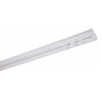 Rail De Plafond Tringle En Pvc Pour Rideaux à Crochets Blanc Monorail ...