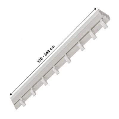 Rail De Plafond Tringle En Pvc Pour Rideaux à Crochets Blanc Monorail ...