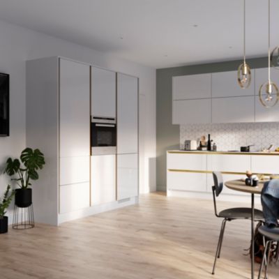 Rail de plan de travail acier brossé L. 300 cm Caraway Innovo GoodHome