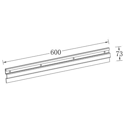 Rail porte-outils à visser noir mat GoodHome Rand L. 60 cm