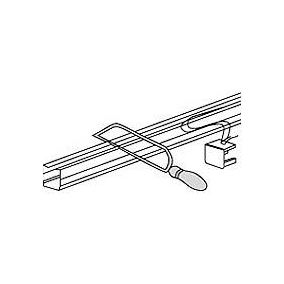 Rail pour store californien Madeco blanc ouverture latérale 240 cm