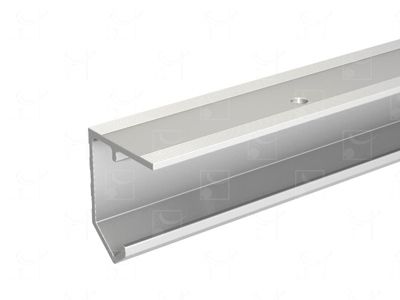 Rail simple Tubel aluminium brut pré-percé 3 m - modèle 30/300 - compatible Tubel.