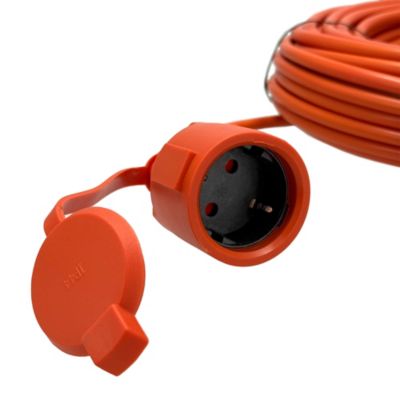 Rallonge de jardin orange Schuko 10 m 3x1,5 mm² IP44 HOROZ