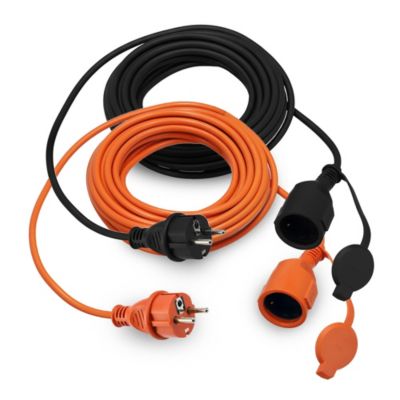 Rallonge de jardin orange Schuko 10 m 3x1,5 mm² IP44 HOROZ