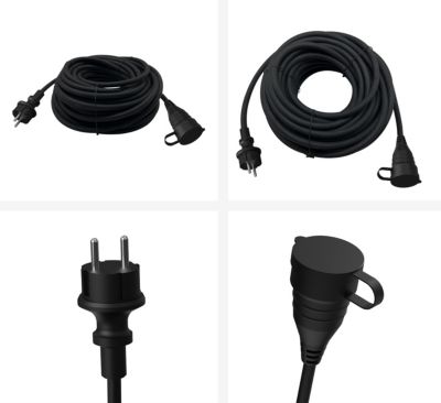 Rallonge électrique à clapet 25m HO7RNF noir 16A 230V Gao