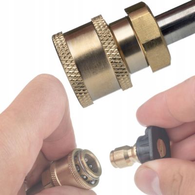Rallonge Femelle QRC-EasyLock TR22F - Connecteur QRC 1/4, Filetage TR22 X 1.5, Laiton et Acier