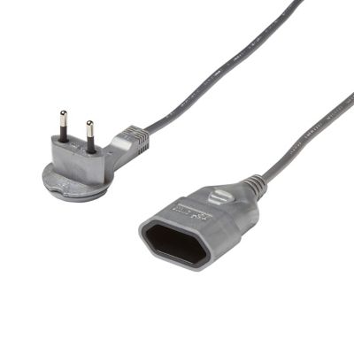Rallonge intérieur H03VVH2-F Diall 2 x 0.75mm² 3m prise métal