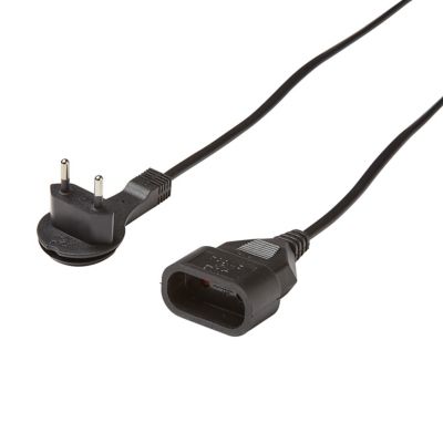 Rallonge intérieur H03VVH2-F Diall 2 x 0.75mm² 3m prise noir