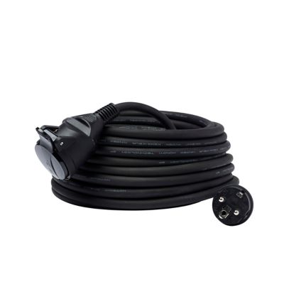 Rallonge Double Prise Schuko 3 M, 2 Prises Avec Contact De Protection, Pour Intérieur Et Extérieur, 3500 W Max