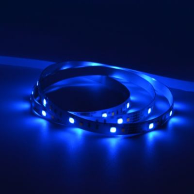 Rallonge ruban lumineux Waldeck LED intégrée variation de blancs et de couleurs IP20 dimmable 400lm 5W L.100cm blanc GoodHome