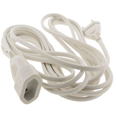 Rallonge Schuko HO5VV-F 3G1,5mm² 5m - blanc - Zenitech